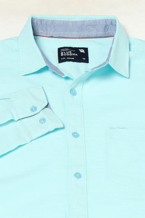 LIGHT BLUE PLAIN TAILORED FIT SHIRT