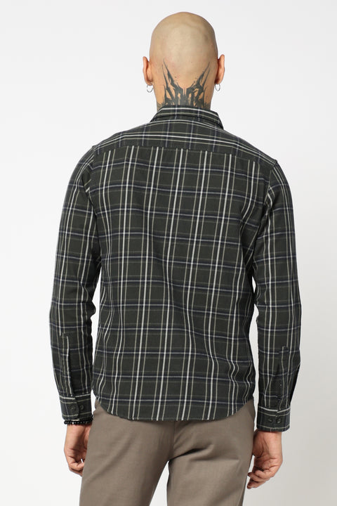 GREEN TARTAN CHECKERED SHIRT