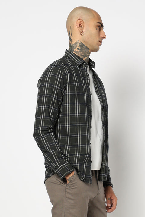 GREEN TARTAN CHECKERED SHIRT