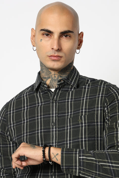 GREEN TARTAN CHECKERED SHIRT