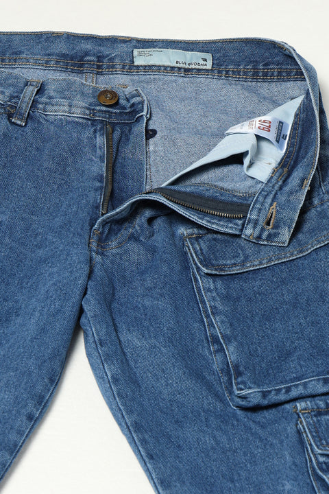 DARK BLUE RELAXED FIT CARGO