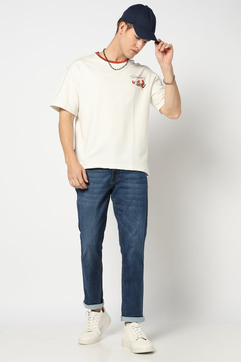 Dark Blue Slim Fit Denim-jeans