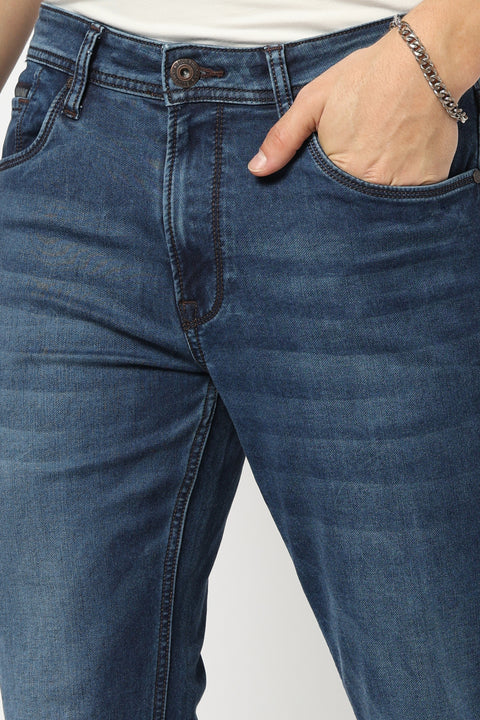 Dark Blue Slim Fit Denim-jeans