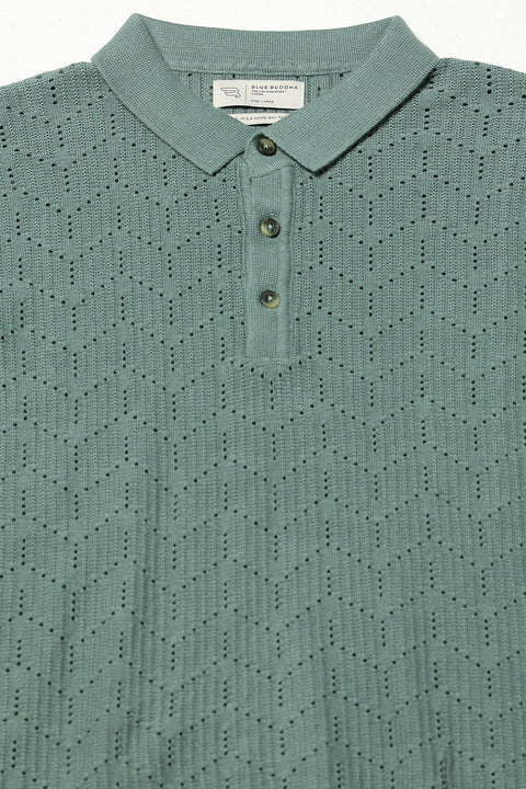 Light Green Flatknit Polo