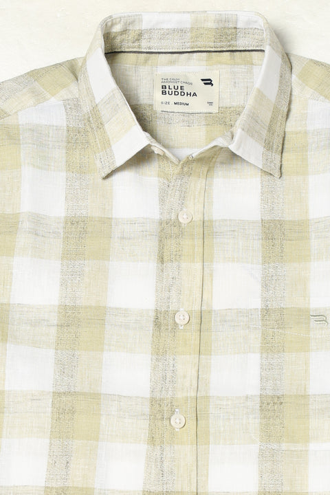 MINT BUFFALO CHECKERED HALF SLEEVE SHIRT