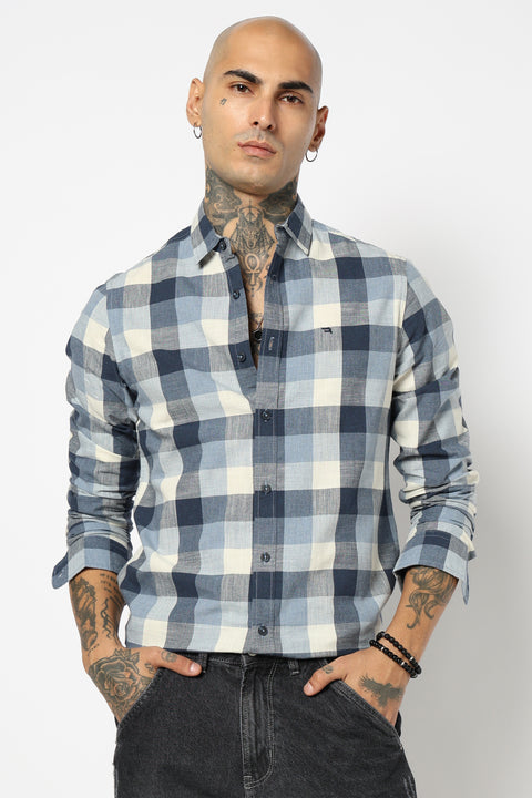 BLUE BUFFALO CHECKERED TAILORED FIT SHIRT