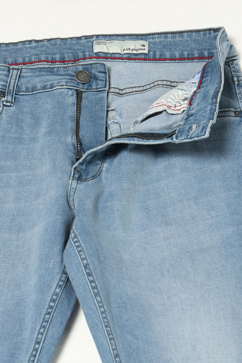 LIGHT BLUE PLAIN SLIM FIT JEANS