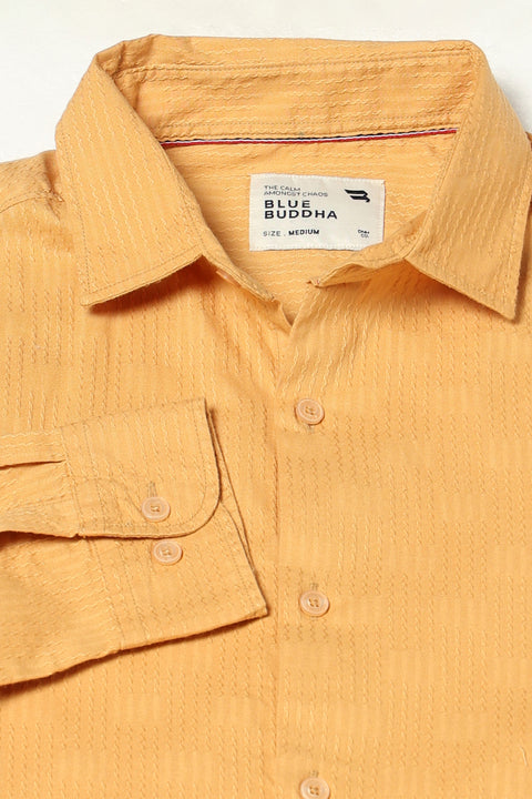 MUSTARD PLAIN TAILORED FIT SHIRT