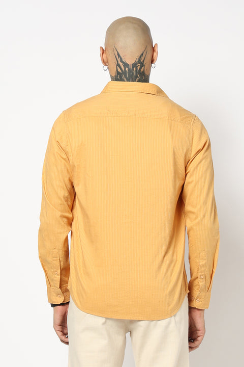 MUSTARD PLAIN TAILORED FIT SHIRT