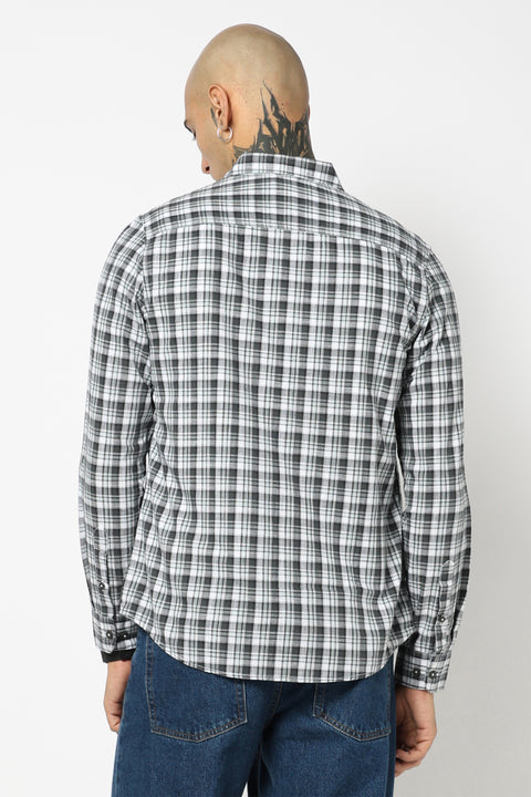 GREY TARTAN CHECKERED SHIRT