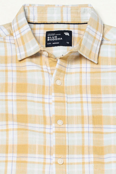 YELLOW TARTAN CHECKERED SHIRT