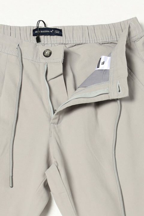 LIGHT GREY PLEATED REALXED FIT TROUSER