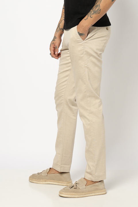 BEIGE RELAXED FIT TROUSER