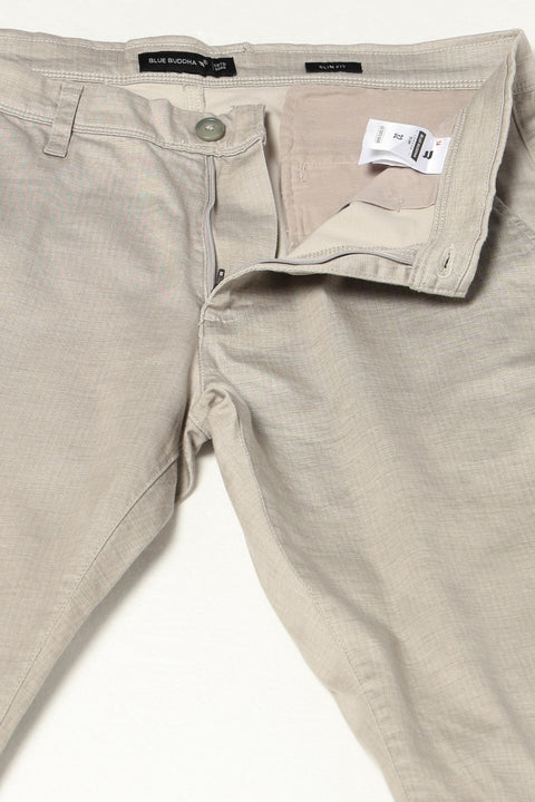 BROWN PLAIN SLIM FIT TROUSER