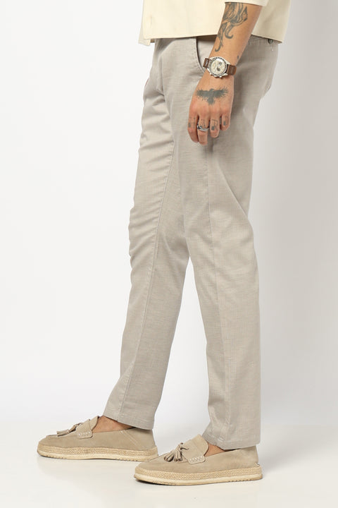 BROWN PLAIN SLIM FIT TROUSER