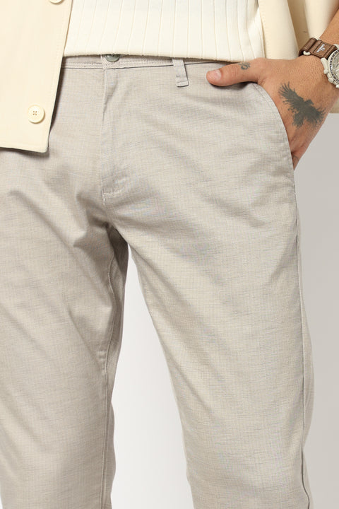 BROWN PLAIN SLIM FIT TROUSER