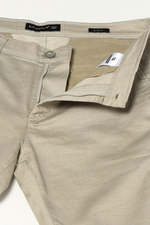 OLIVE PLAIN SLIM FIT TROUSER
