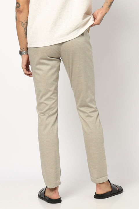 OLIVE PLAIN SLIM FIT TROUSER