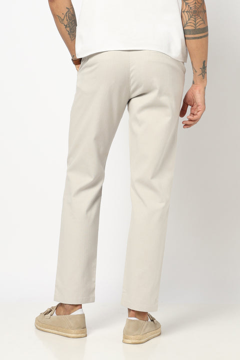LIGHT GREY PLAIN TRAVELLER FIT TROUSER