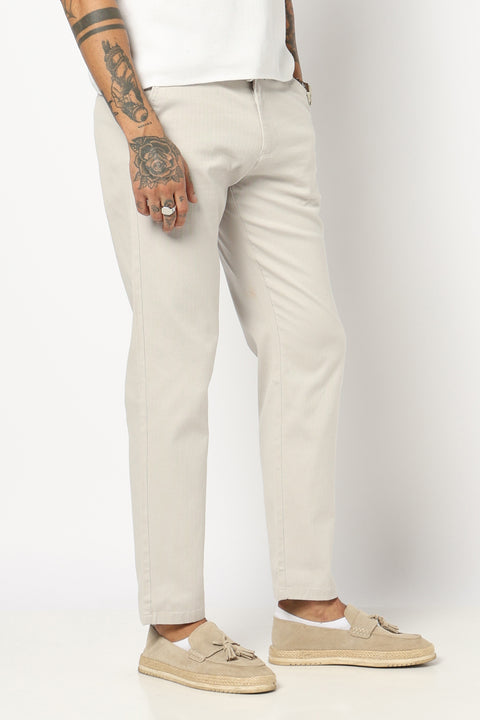 LIGHT GREY PLAIN TRAVELLER FIT TROUSER