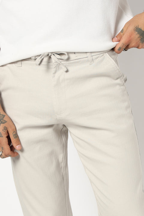 LIGHT GREY PLAIN TRAVELLER FIT TROUSER