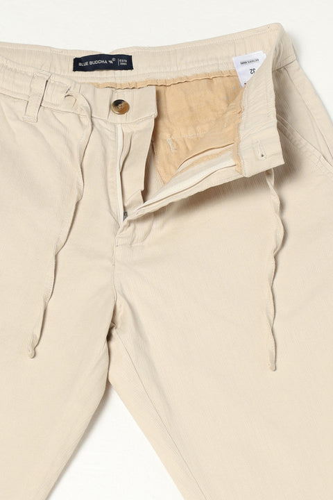 BEIGE PLAIN TRAVELLER PANTS