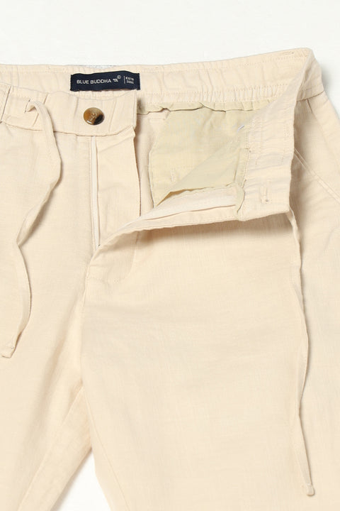 BEIGE TRAVELLER FIT MENS TROUSER