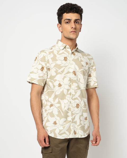 IONEL Beige Printed Shirt
