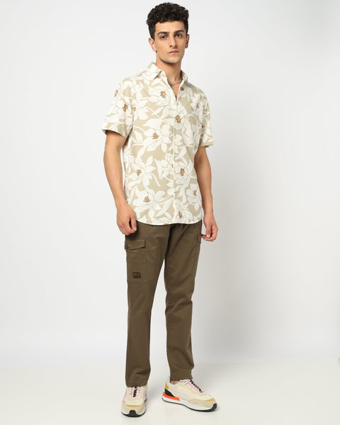 IONEL Beige Printed Shirt
