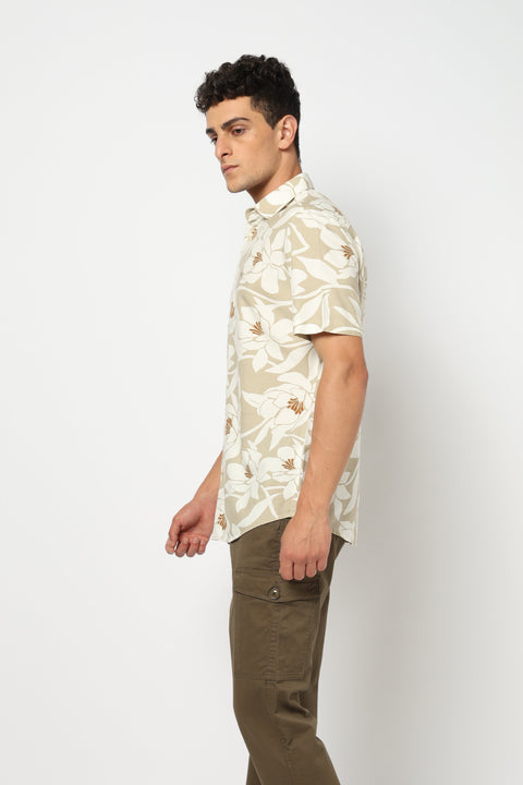 IONEL Beige Printed Shirt