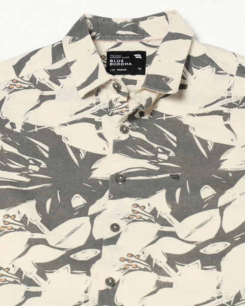 NOVEK Grey Printed Shirt