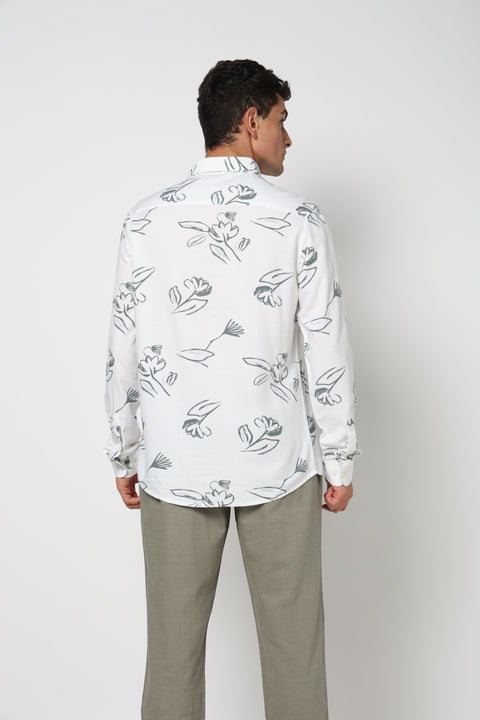 VEIRE Grey Printed Shirt