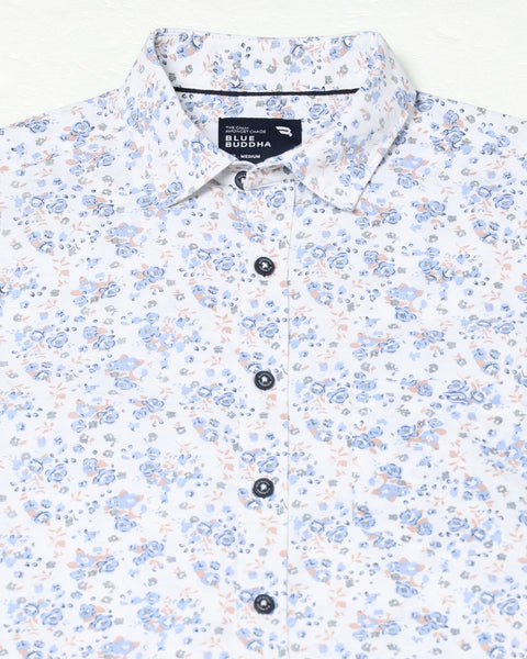 LYRIC Blue Printed Shirt