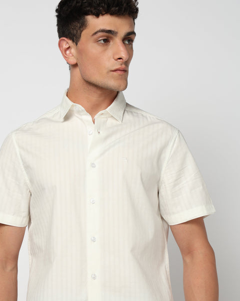 LORVEN White Half Sleeve Shirt