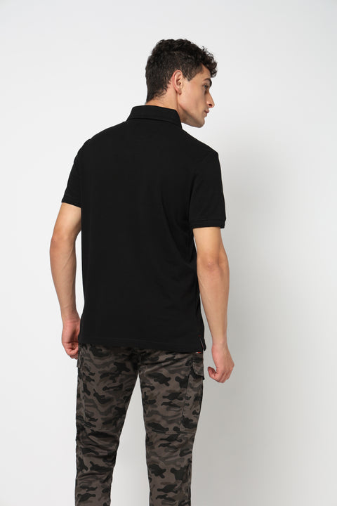 DARKON Black Polo T Shirt