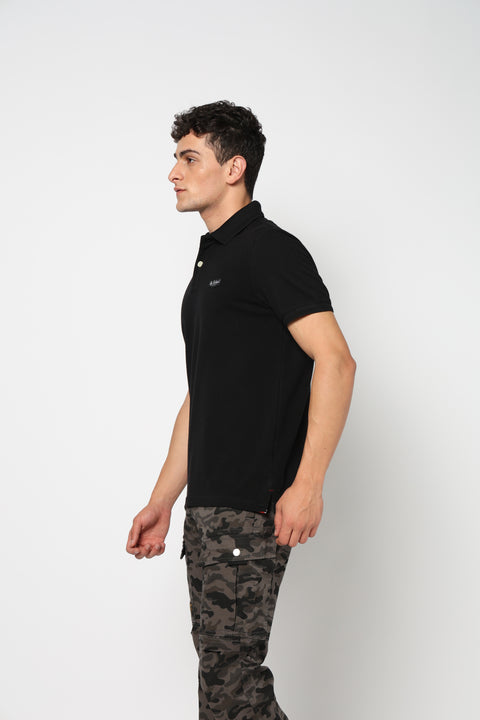 DARKON Black Polo T Shirt
