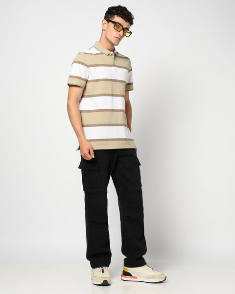 SOLRE Beige Polo T Shirt