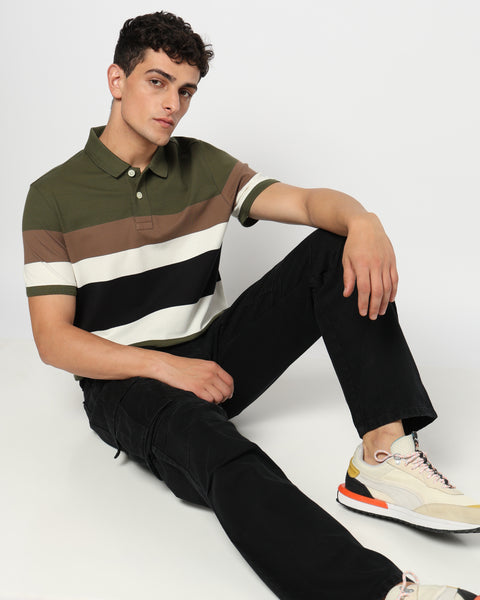 TAVRO Multi Striped Polo T Shirt