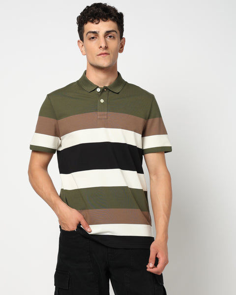 TAVRO Multi Striped Polo T Shirt
