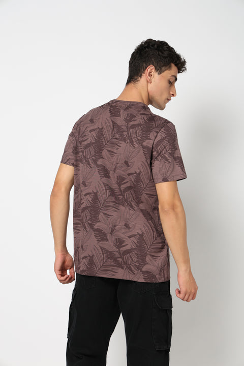 LUSCO Leaf-Print t-shirt