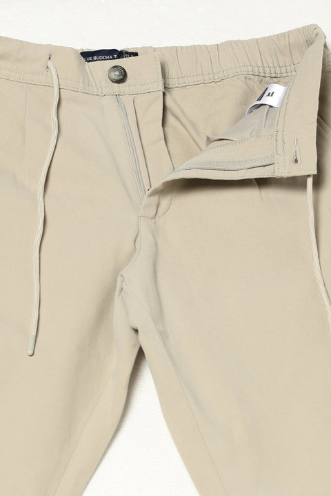 BEIGE PLAIN PLEATED MENS TROUSER - Trousers - 250740531
