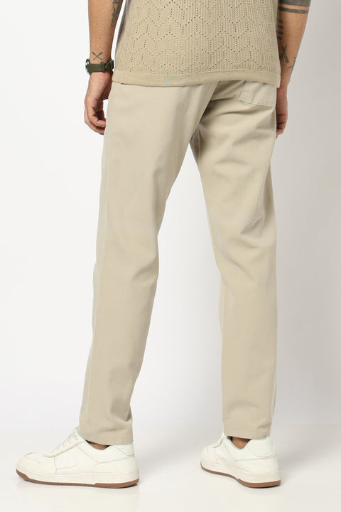 BEIGE PLAIN PLEATED MENS TROUSER - Trousers - 250740531