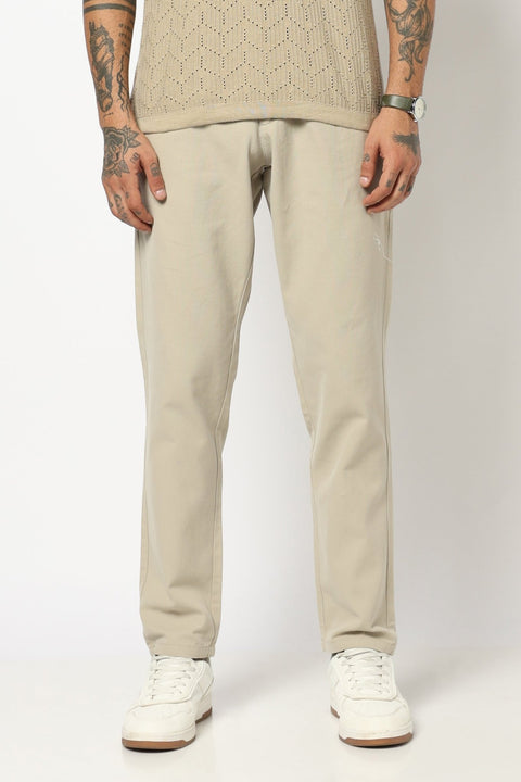 BEIGE PLAIN PLEATED MENS TROUSER - Trousers - 250740531