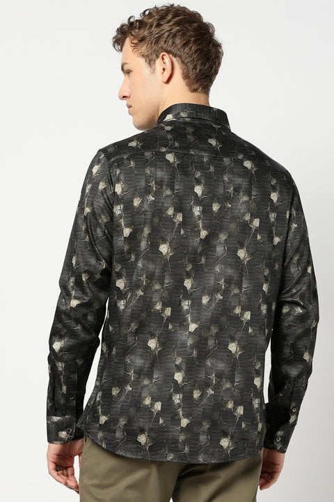 Black Absract Printed Shirt - Shirt - 241230132