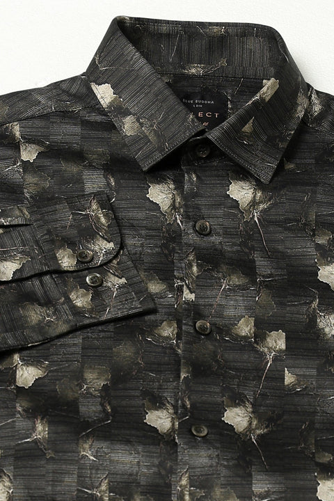 Black Absract Printed Shirt - Shirt - 241230132