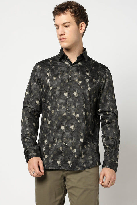 Black Absract Printed Shirt - Shirt - 241230132