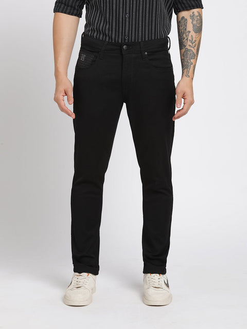 Black Ankle Fit Cotton Trousers - Jeans - 240610338