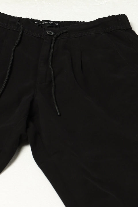 BLACK PLAIN PLEATED MENS TROUSER - Trousers - 250740536
