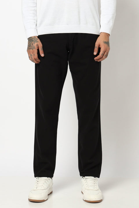 BLACK PLAIN PLEATED MENS TROUSER - Trousers - 250740536