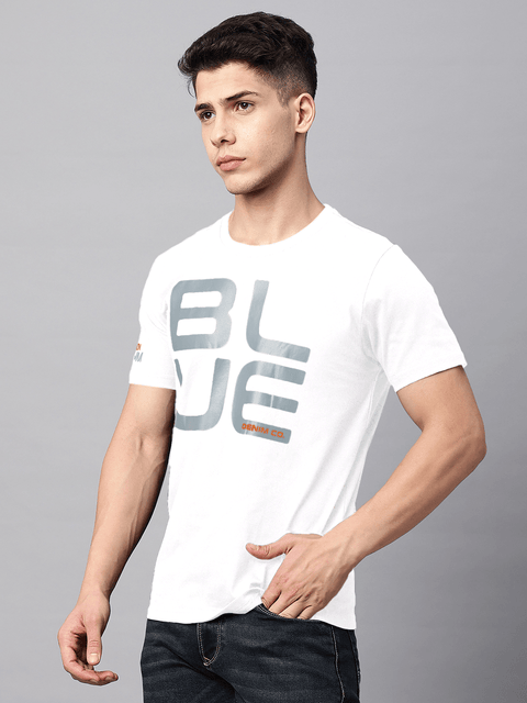 Black Printed Round Neck T-Shirt - T-Shirt - 220930345